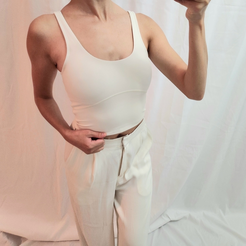 Aritzia Cream Sports Bra